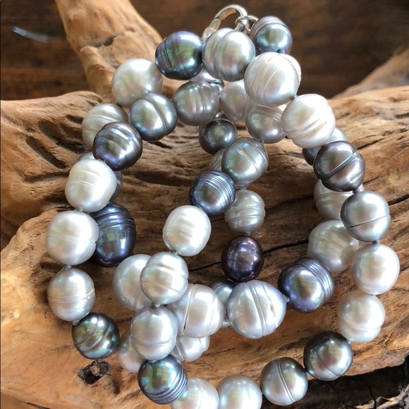 Honora Jewelry - Honora 20” ridged graduated pearl necklace